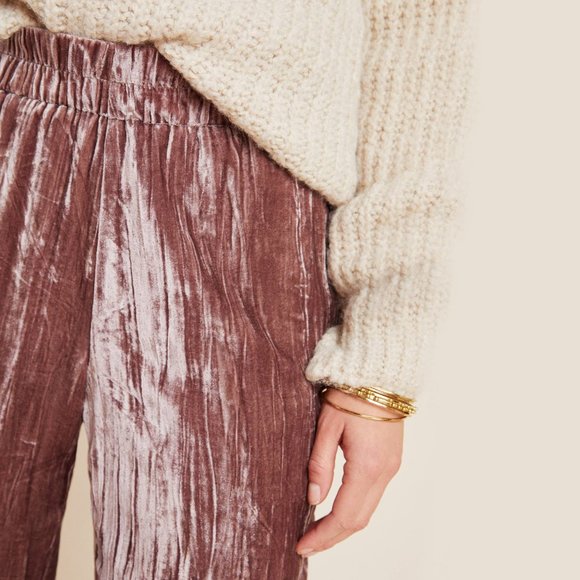 Anthropologie Josephine Velvet Tapered Trousers - Picture 4 of 5